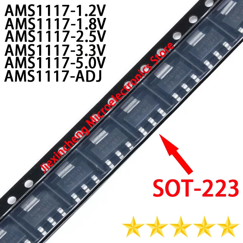 

AMS1117-1.2V AMS1117-1.8V AMS1117-2.5V AMS1117-3.3V AMS1117-5.0V AMS1117-ADJ SOT223 New original