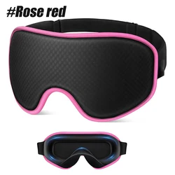 Ultra - Comfort Sleep Eye Mask - Zero Pressure 3D Design for Complete Light Blocking and Softness (Rose Red)