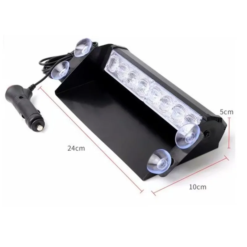 cigarette lighter police lights 12V car red blue flashing burst light with cigarette lighter, car warning  light with suction cup, police strobe 8LED