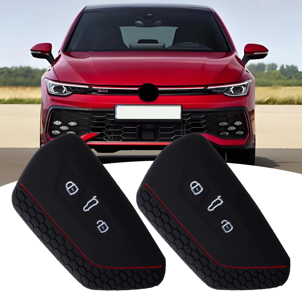 2 Pack Silicone Key Fob Case for Golf 8 and Skoda Enyaq IV Non Slip Design for Enhanced Grip and Functionality Key Case Key Case Cover Car Key Shell