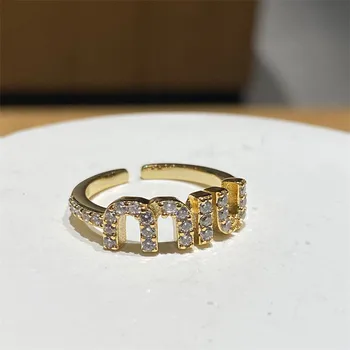 M Crystal Zircon Adjustable Ring 1