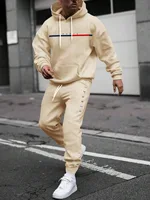 Autumn Winter Two Piece Set for men Drawstring Women's Tracksuit Hooded Suit Quality Comfortable Casual Pullover Fashion Suits 1