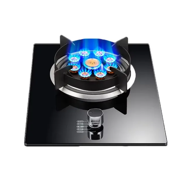 Portable Electric 5.2kW Single Gas Stove Energy-Saving Flameout Protection Household Nine Head Burner Stainless Steel Countertop 1