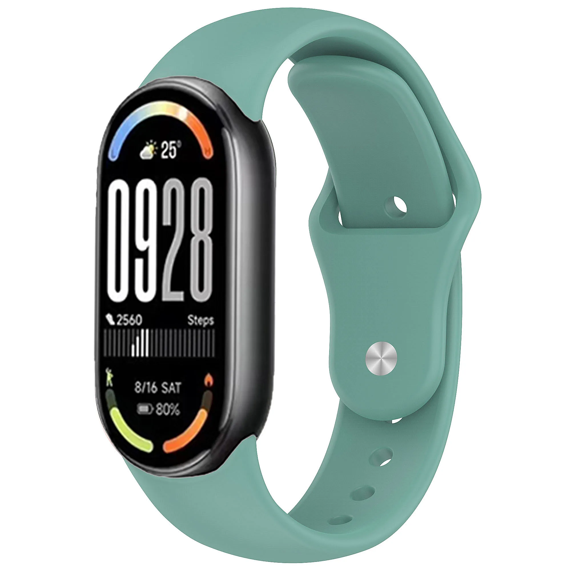 Sports Silicone Strap with Metal Buckle - Soft, Comfortable Bracelet Wristband Replacement Belt