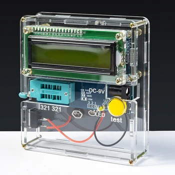 Kit elettronico Tester Transistor fai da te misurazione resistenza capacità triodo Kit di saldatura fai da te con Display doppio alimentatore 9V