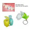 50/100pcs Dental Floss with Keychain for Gum Care Teeth Cleaning Oral Care Tooth Shape Dental Jewelry Keychain 5