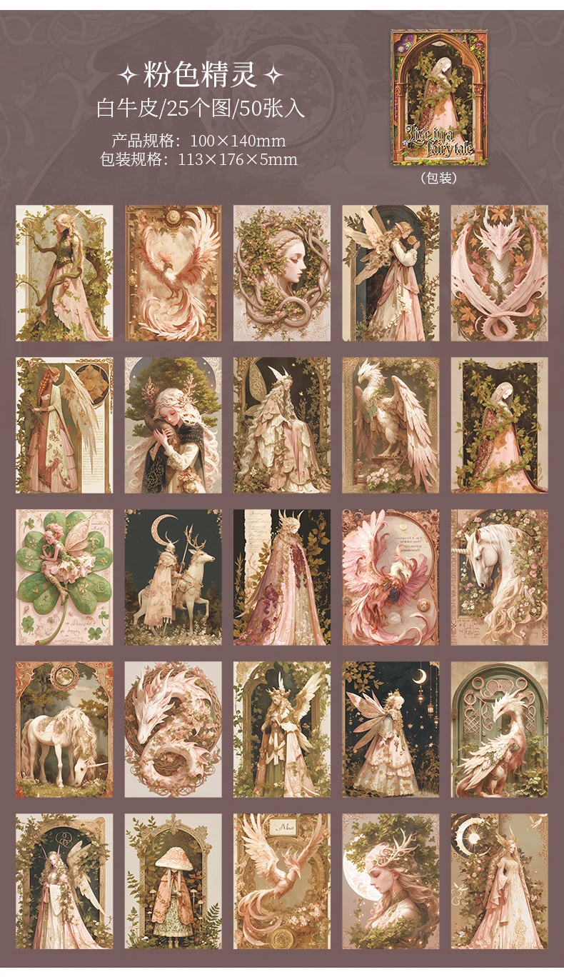 Journal GO 50 Stück Living in A Fairy Tale Vintage Princess Collage Scrapbooking Material Papier Kreatives Junk Journal Papier – Detail 19