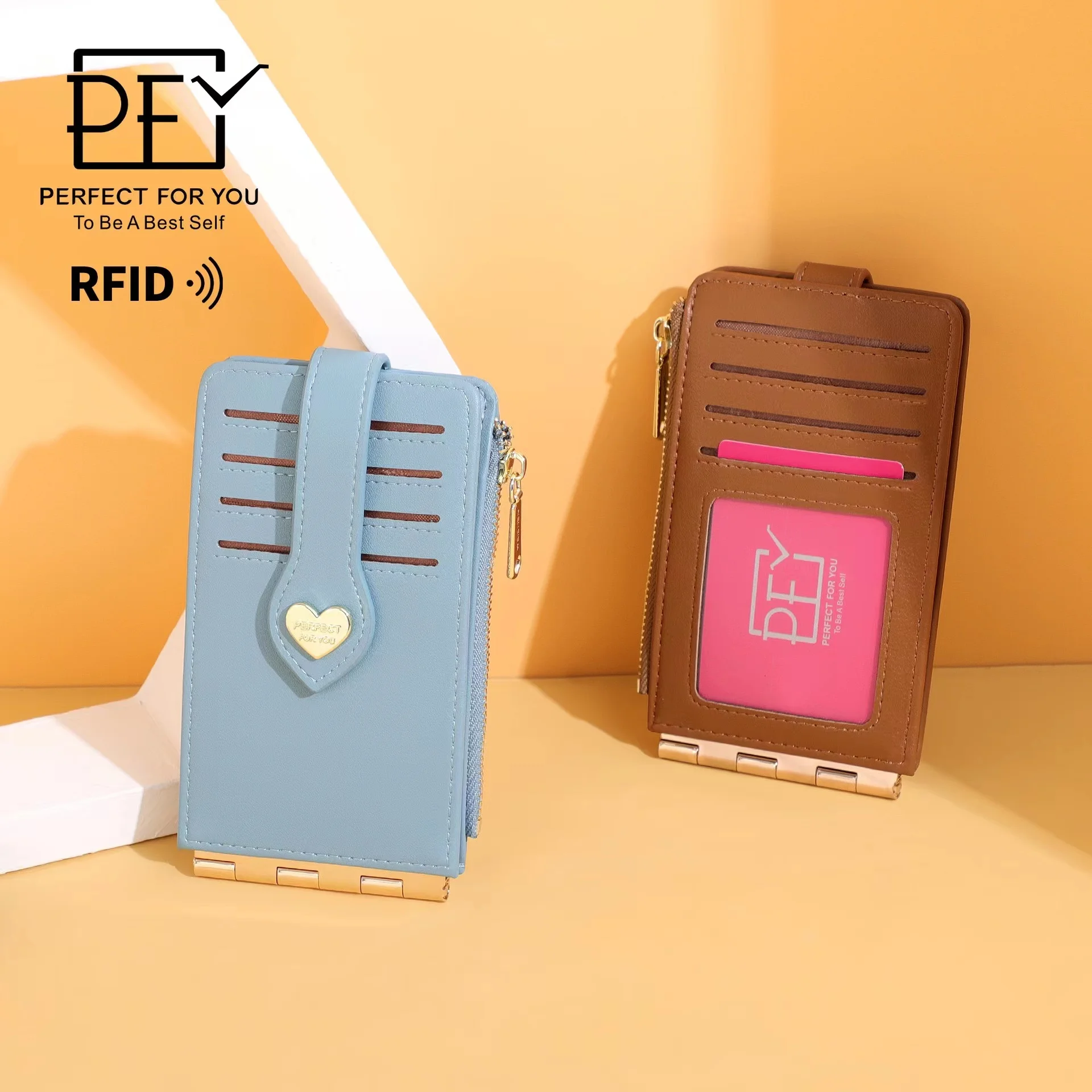 Contracted and delicate multi-functional wallet card pack metal purse one female zero wallet