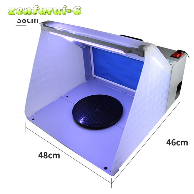

Paint Workbench Powerful Exhaust Spray LED Light Stepless Adjustment