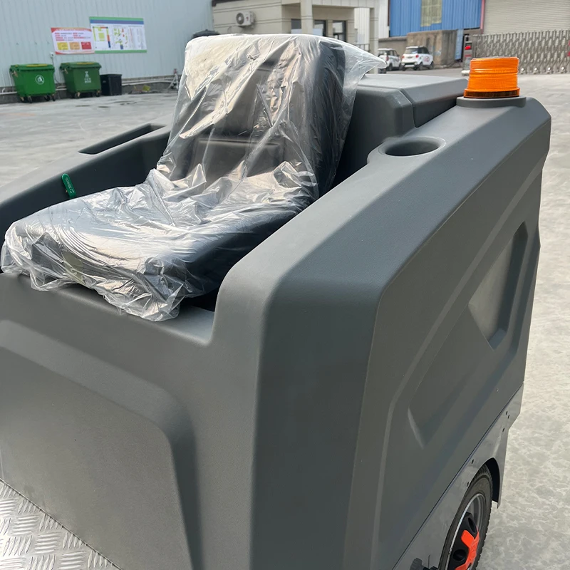 Driving Industrial Sweeper Factory Workshop Property Road Electric Sweeper Spray Dust Suction Bilateral Brush Cleaning