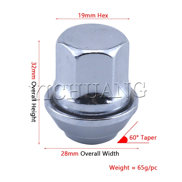 1 Piece Alloy Steel Wheel Nuts For Ford Fiesta Mondeo CMax Focus MK1