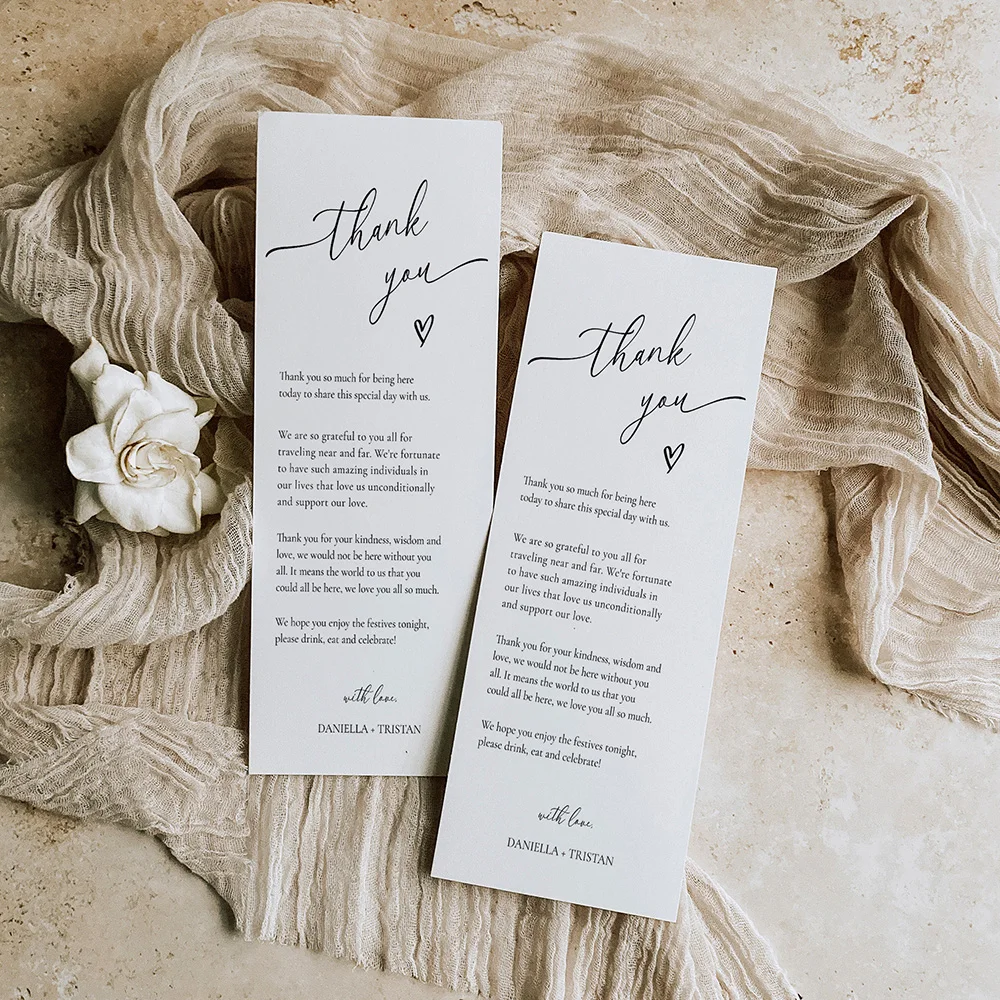 Greeting Cards Wedding Invitations Thank You Cards Wedding Name Cards Wedding Table Cards Personalized Thank You Cards Wedding Invitations Custom Wedding Menu Table Decorations Editable Place Setting Party Accessories