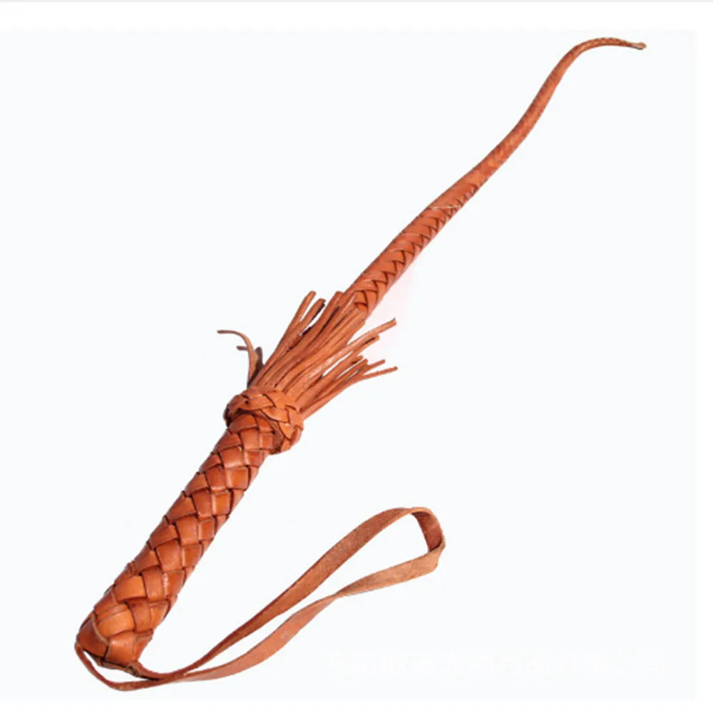 80 Cm 훈련용 개 소가죽 채찍 손으로 만든 꼰 승마 채찍 승마 저먼 셰퍼드 채찍 훈련용 개 암소 채찍
