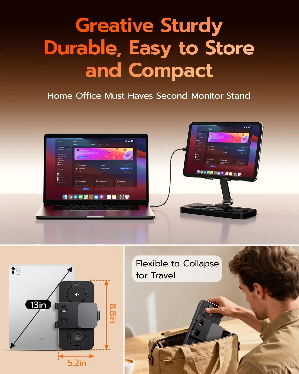 TIMESS 6 in 1 Charging Station Charger For IPhone17 16 15 with Clock & Light 15W Fast Foldable Wired Charging Stand for IPad/Tab