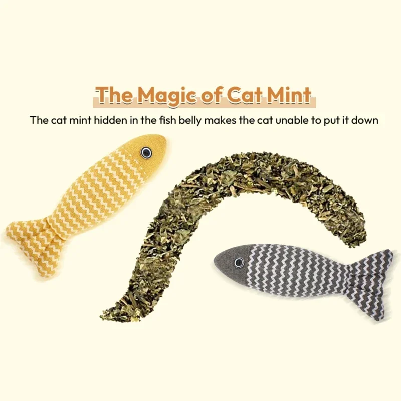 Pets Toys for Cats Mint Simulated Fish Cats Accessories Funny Toy Teething Stick Pet Resistant to Bite Supplies Products Home
