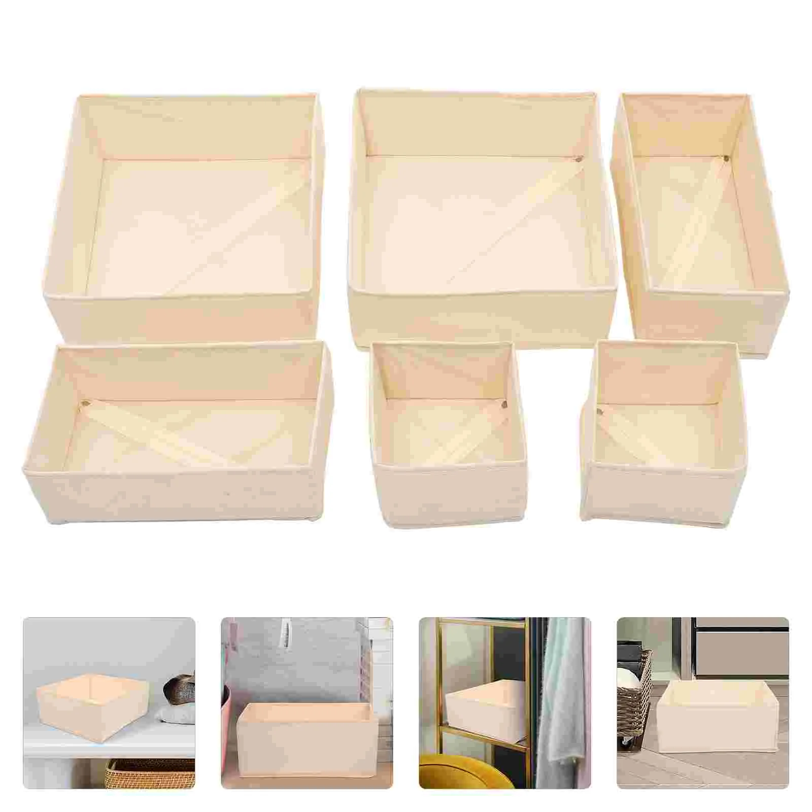 

Foldable Hosiery Bin Case Sock Towel Holder Wardrobe Containers Drawer Organizer