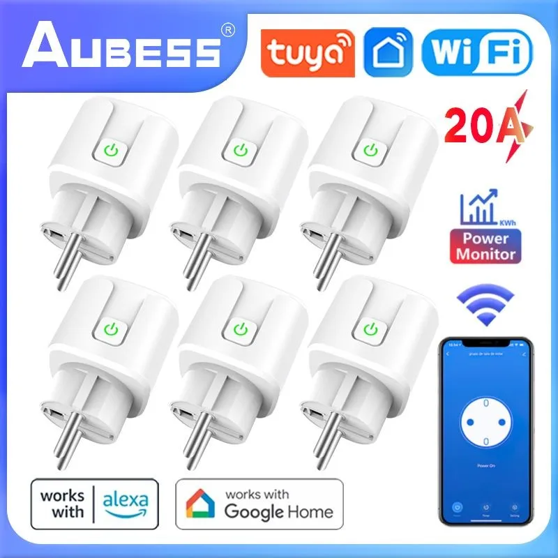 Tuya Smart Zigbee Plug EU 20A AC100-250V Smart Plug Power Outlet Work With  Tuya SmartLife App Alexa Google Home Alice - AliExpress