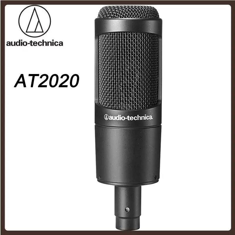 Original Audio Technica AT2020 Wired Cardioid Condenser Microphone  Professional Live Recording Vocal Condenser Pro Studio MIC - AliExpress