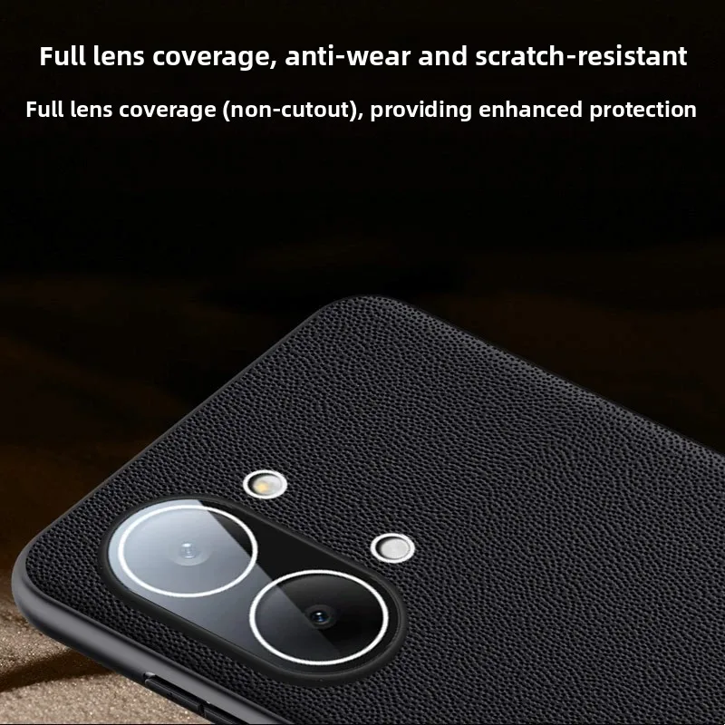 Luxury Silicone Leather Shockproof Phone Case with Camera Protection