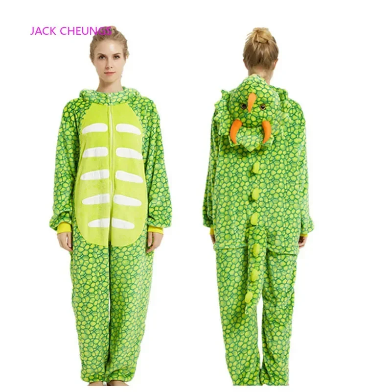 Cartoon Animal Onesie Pajamas Flannel Cosplay Dinosaur The Lion King Pyjamas Kigurumi Pijama