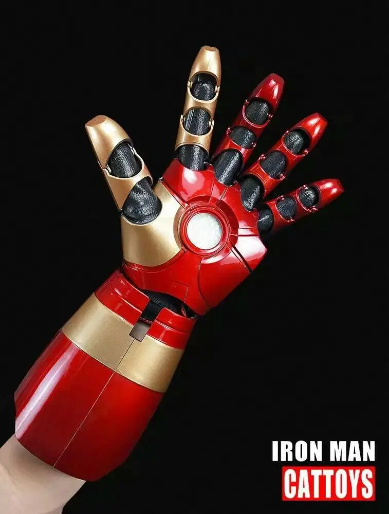 thumbnail image 1 of Guantes de brazo resplandecientes de Iron Man Mk43 de Los Vengadores Marvel 1:1, accesorios de actuación para cosplay, figuras para llevar, juguetes, regalos, 1 of 5