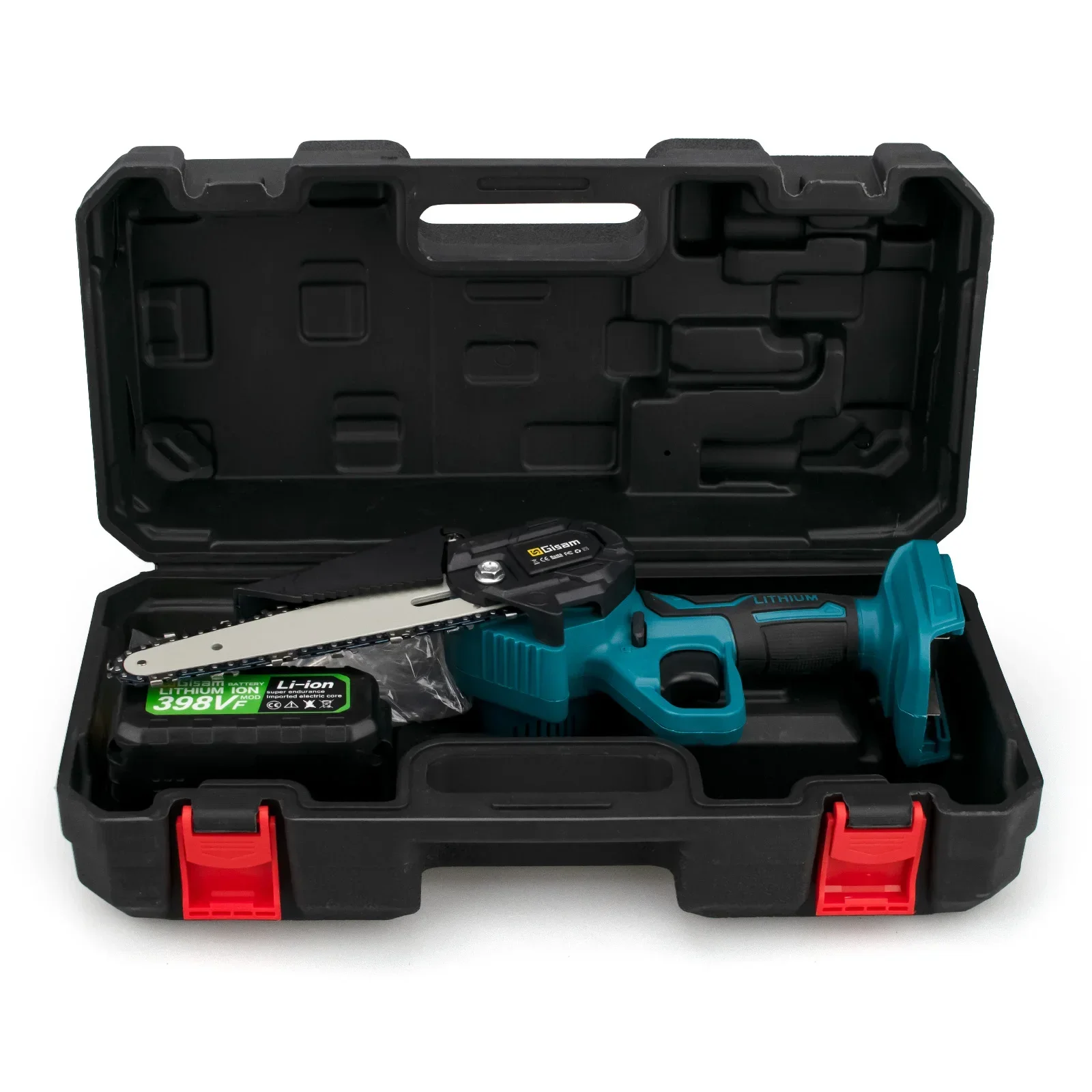 Gisam 6 Inch Chain Saw Cordless Electric Saw Handheld Garden Logging Chainsaw Wood Cutting Power Tool for Makita 18V Battery 6