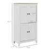 Homcom Bathroom Cabinet, Bathroom Floor Cabinet with Adjustable Shelves, Freestanding Storage Cabinet with Doors, White 3