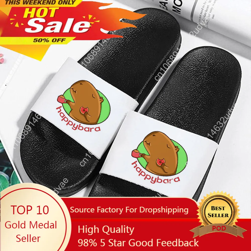 Capybaras Pantofole Uomo Anime Giapponese Infradito Maschio Anime Harajuku Cartoon Slides Mens Slipper Flipper Zero Hausschuhe Herren