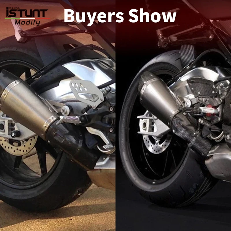 Really Carbon Fiber For BMW S1000R S1000RR R1200GS 2010 - 2017 2018 Motorcycle Heat Shield Shell Escape Muffler Protector Cover - Image 2