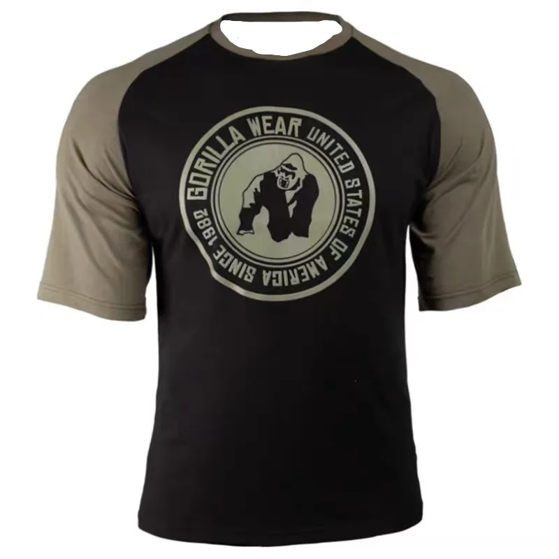 العضلات الكلب الإخوة الرجال اللياقة البدنية تي شير...