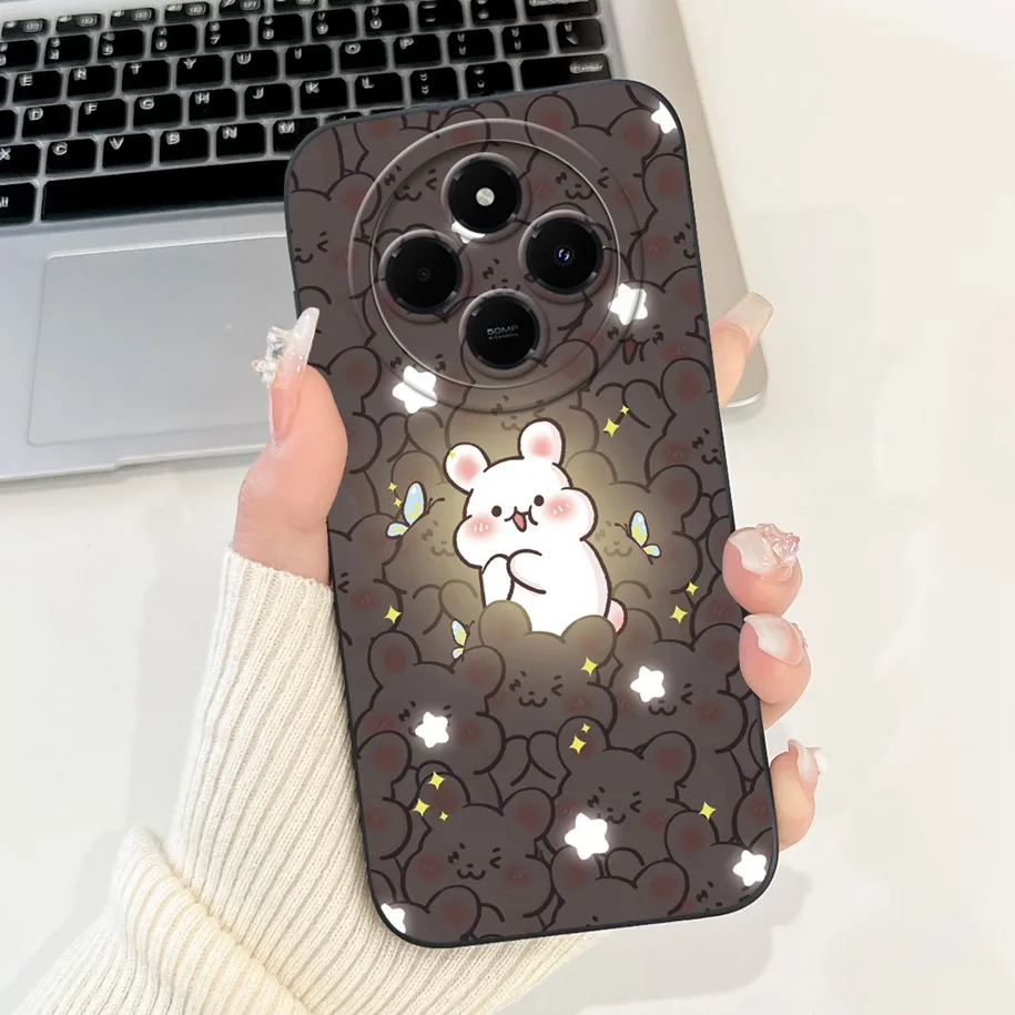 Cute Panda Rabbit Cartoon Soft Matte Silicone Back Cover Case