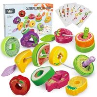 Fruit Shape Montessori Threading Toys for Children Geometric Cognitive Sensory Matching Games Fine Motor Skills Parish Material 1