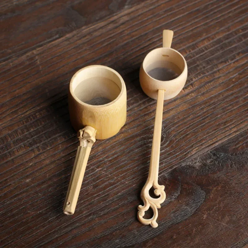 Bamboo Tea Strainers Tea Strainer Ceremony Utensils Teaware Kitchen Tool Japanese Wooden Leaves Funnel Supplie