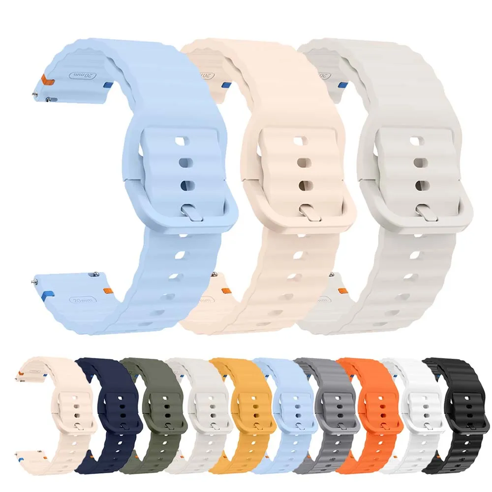 SenMore 20mm Cinturino per Amazfit Active 2/Active/Garmin Vivoactive 5/Amazfit GTS/GTS 2/2 Mini, Regolabile Sportiva Cinturino in Pelle di Ricambio per Smartwatch.(No host