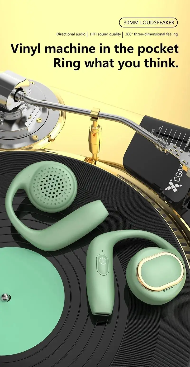 Description Picture 2 of itemG19 extra large speaker OWS open non-in-ear binaural universal wireless headphone air conduction earhook Bluetooth headset