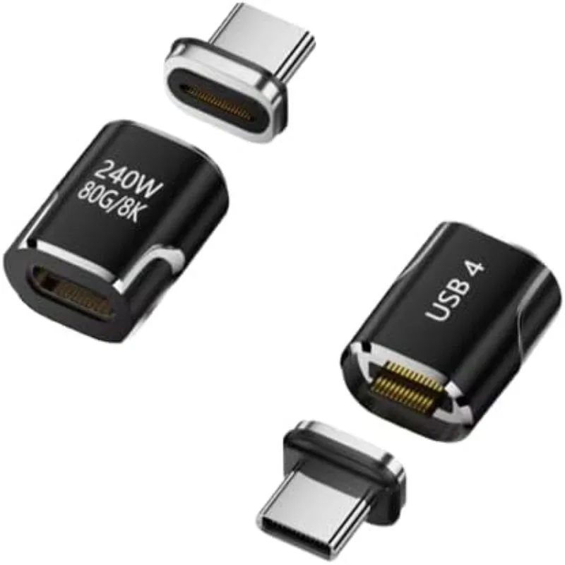 Ultra-Fast Magnetic USB-C to USB-C Charging & Data Transfer Cable - 240W Power, 80 Gbps Speed