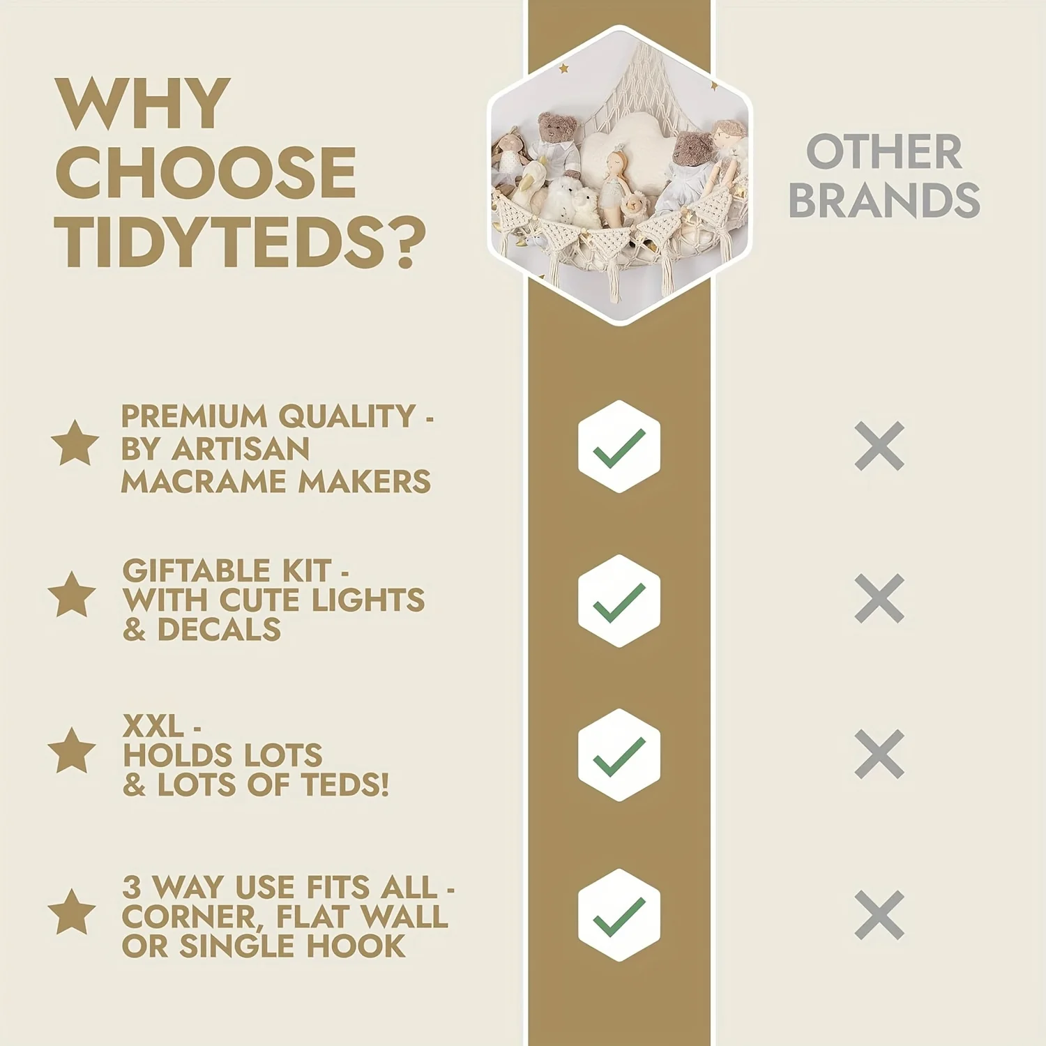 Stuffed Animal Hammock or Net Corner Macrame Hanging Toy Organizer Ideas for Plush Display, Kids Room Bedroom with Decorative