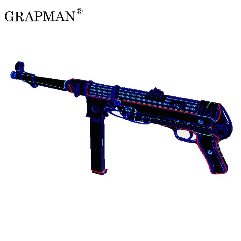 1:1 MP38 Submachine Gun 3D Paper Model DIY Handmade Papercraft