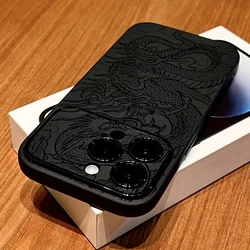 Fashion Dragon Shockproof Silicone Phone Case - Elegant & Durable Cover - iPhone 12 Mini (-1)