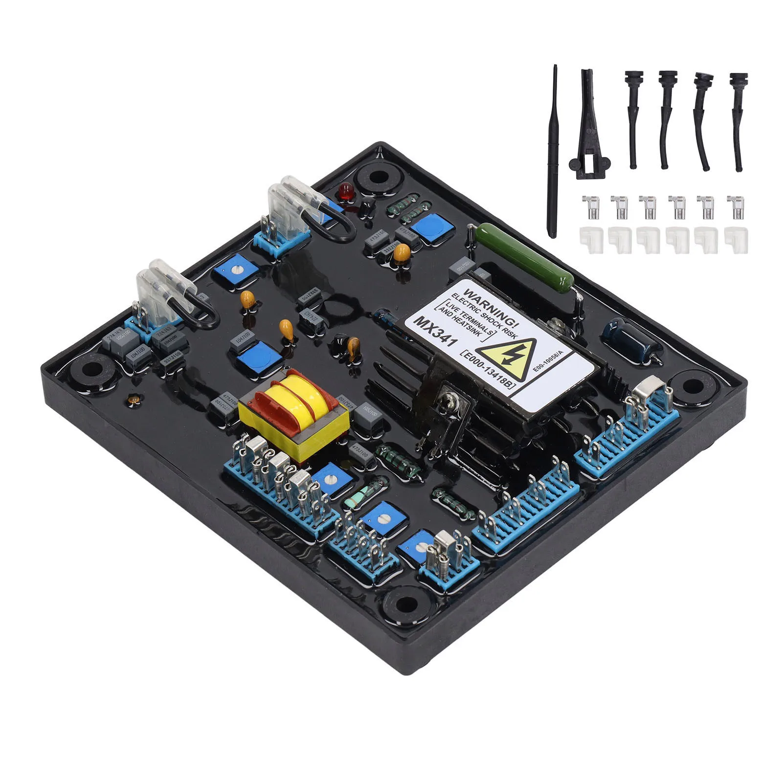 

Brushless Generator Automatic Voltage Controller 2 Phase Sensing MX341 AVR Module Generator Voltage Regulator 140‑220V