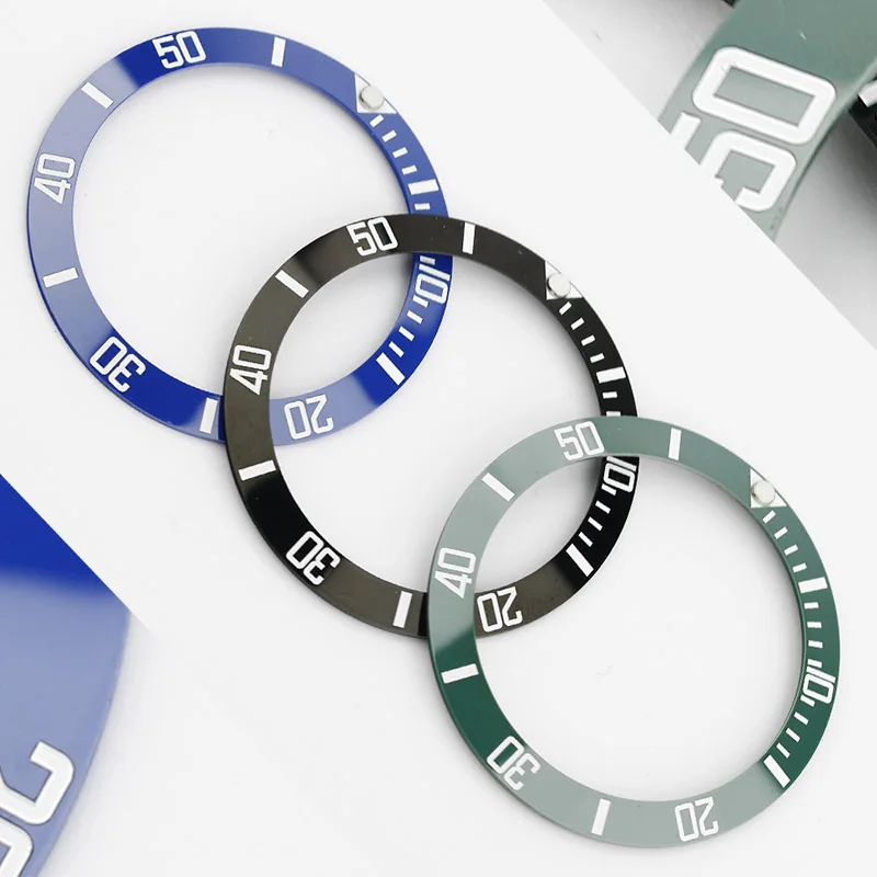 Ceramic/Alloy Watch Bezel Insert with Engraved Numbers for Men's Automatic Watches
