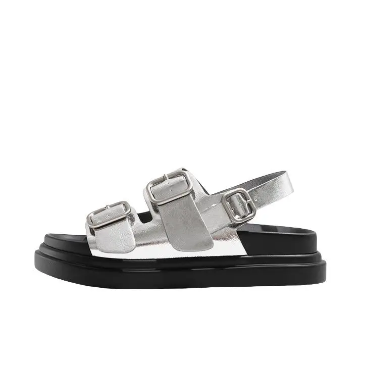 Women's 2024 Summer New All-Match Platform Strap Leisure Sandals Roman Beach Shoes