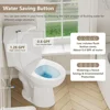 Long Corner Toilet, Compact 17.2 Inch High Toilet with Comfortable Height Toilet Bowl and Double Flush Tank for Small Bathroom 4