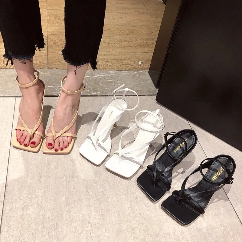 

Summer Lady Shoes Sexy Popular Sandals Famous Brand High Heels Woman Pumps Buckles Strap Sandalias Peep Toe Chaussures Femme