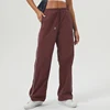 Loose Sports Yoga Pants Women Solid Color Woven Gym Trousers Breathable Quick Dry Jogger Pants Female Sportswear Workout Clothes 1