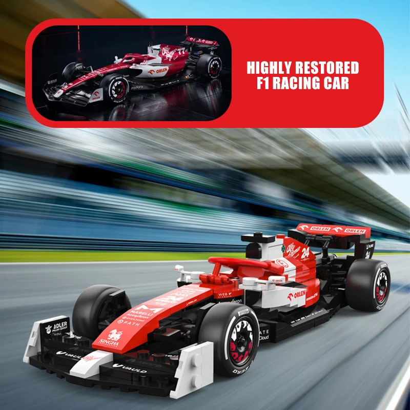 Technical F1 Formula Racing Sport Car Model Building Blocks City 1:24 Assembly C42 Speed Vehicle Bricks Toys For Kids Adult Gift 4
