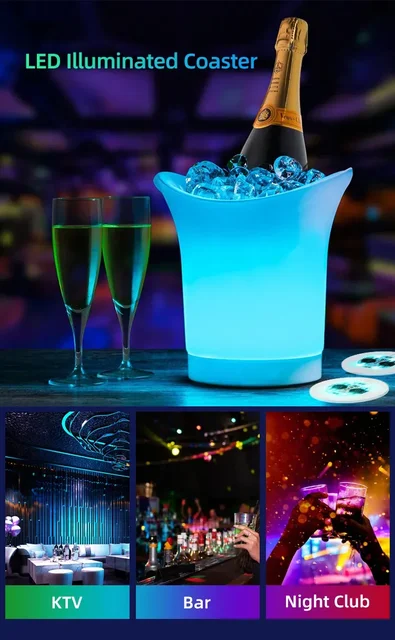 LED Stick On Coasters 37
