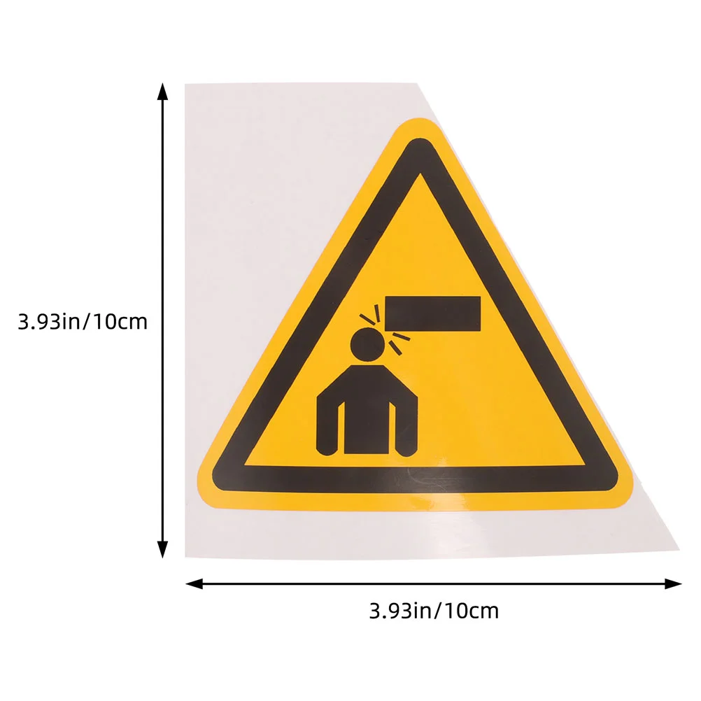 2 Pcs Warning Signs Label Watch Your Head Caution to Prevent Collision Decal Sticker Applique