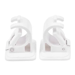 8 Pieces Hooks Bathroom Accessories Rack Hanger Hanging Adjustable Curtain Rod Holder Clamp Bracket Fixed Clip Self-Adhesive
