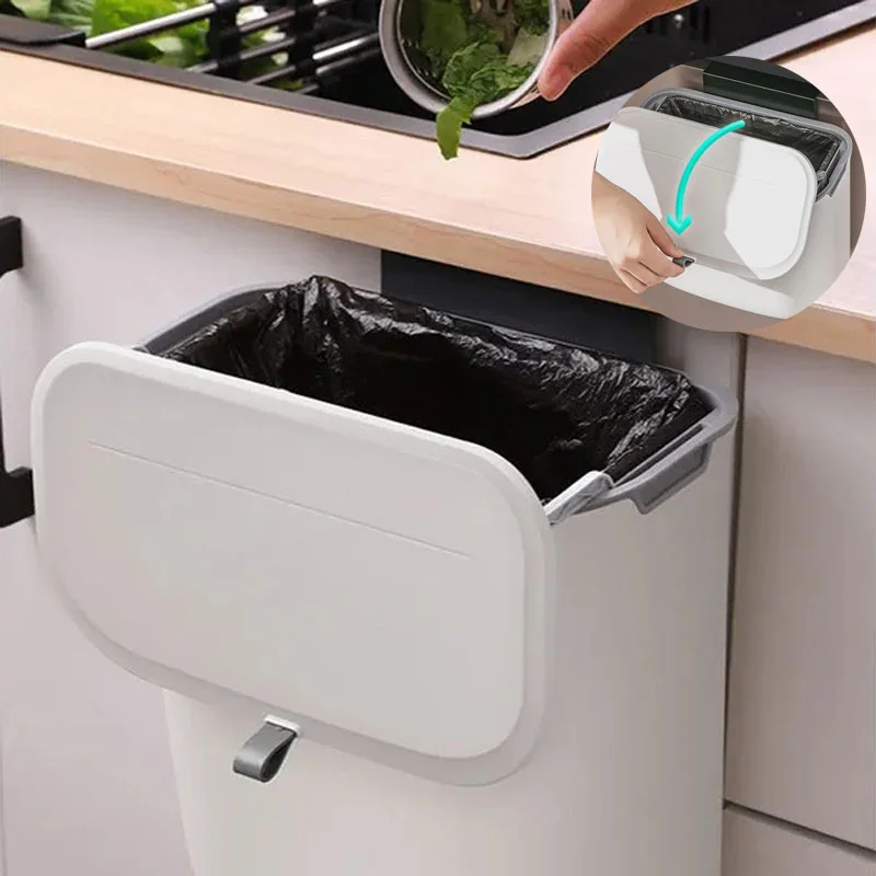 Buy foldable hanging trash bin kitchen cabinet door storage trash wall  mounted bin for waste storage in toilets bathroom accessories at best price  in Pakistan